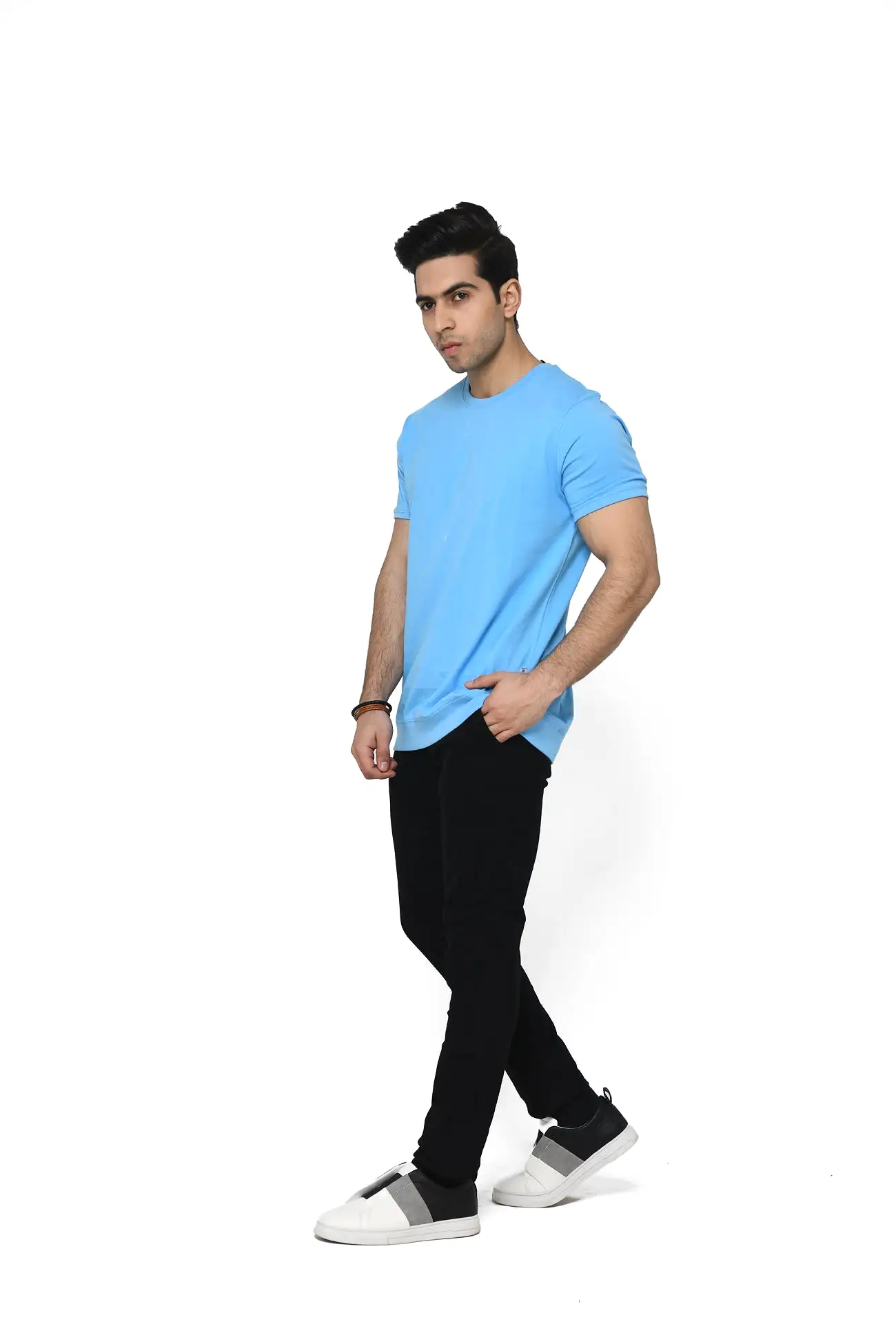 RELAXED FIT T-SHIRT WITH RIBBED HEM