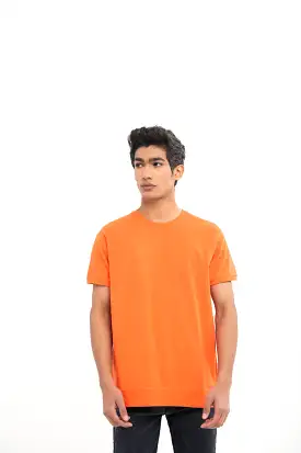 RELAXED FIT T-SHIRT WITH RIBBED HEM