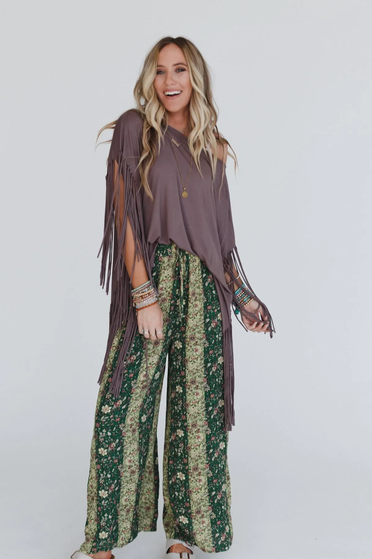 Showstopper Fringe Top - Mocha