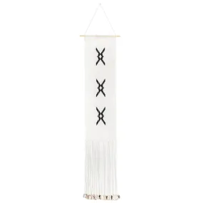 Sidai Designs Diamond Wall Hanging Long Black And White