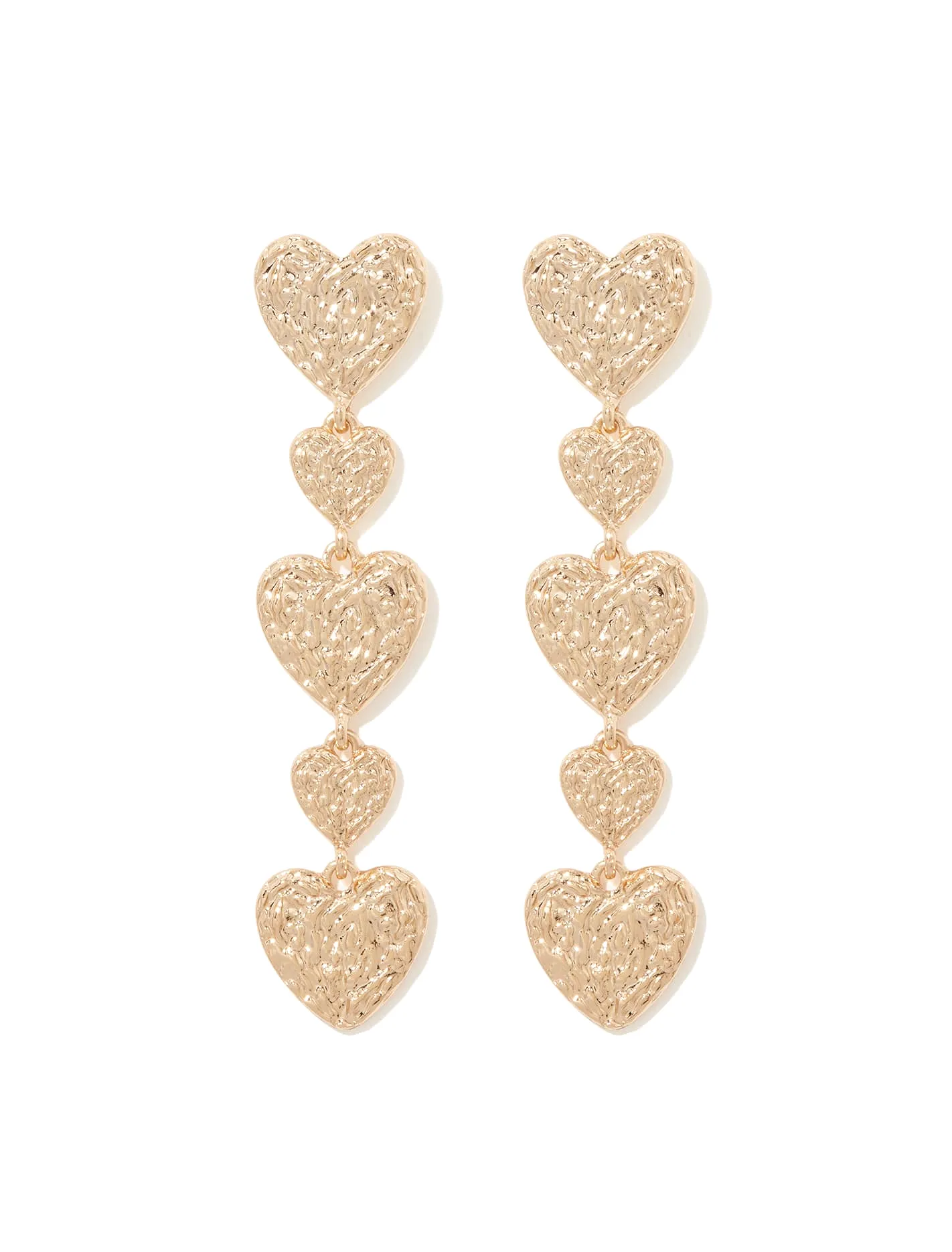 Signature Sally Textured Heart Earrings