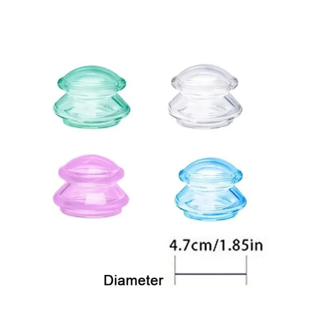 Silicone Vacuum Cupping Set Massage Body Cups Back Physiotherapy Jars