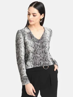 Snake Print Top