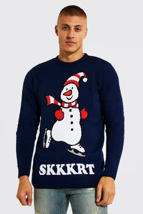 Snowman Christmas Jumper | boohooMAN UK