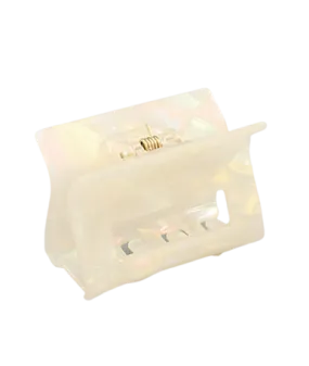 Square Jaw Clip, White