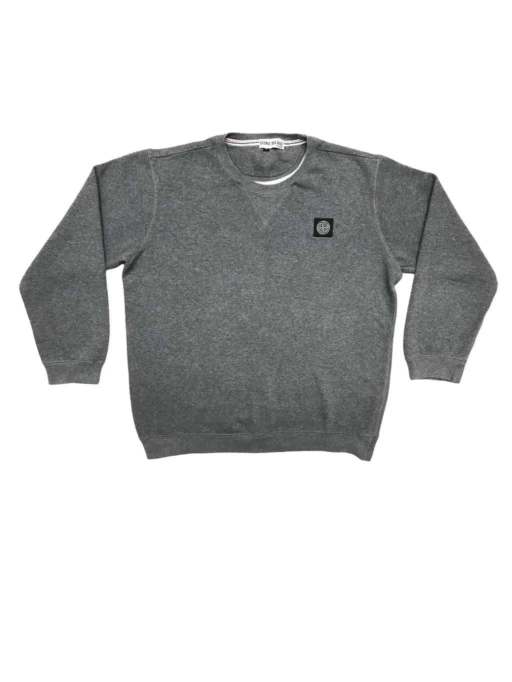 Stone Island sweatshirt in grey with chest logo – M