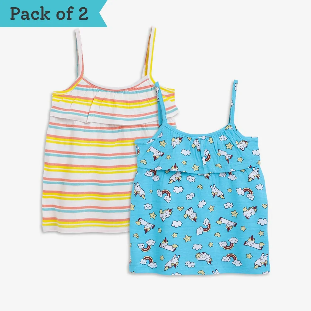 Strappy A-Line Top - 2 pack - Flying Unicorn - Sweet Candy