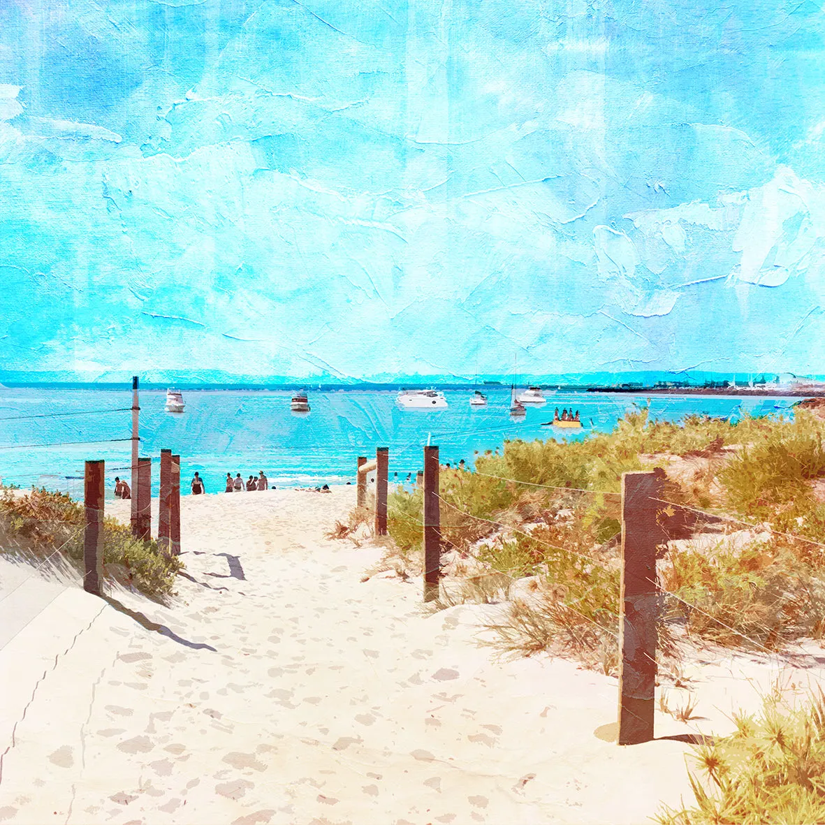 Summer Days at South Beach Art Print