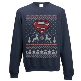 Superman Reindeer Christmas Jumper-XX-Large