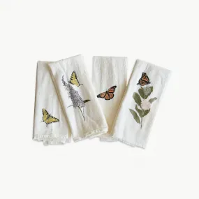 Swallowtails and Monarchs Napkins / Set of 4