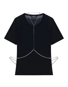 T-shirt Dondup donna DS009JF0338DHI9 nera