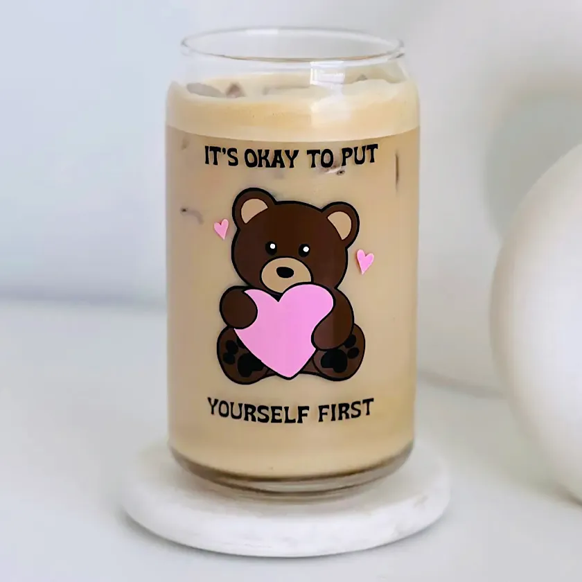 Teddy Bear Glass Cup