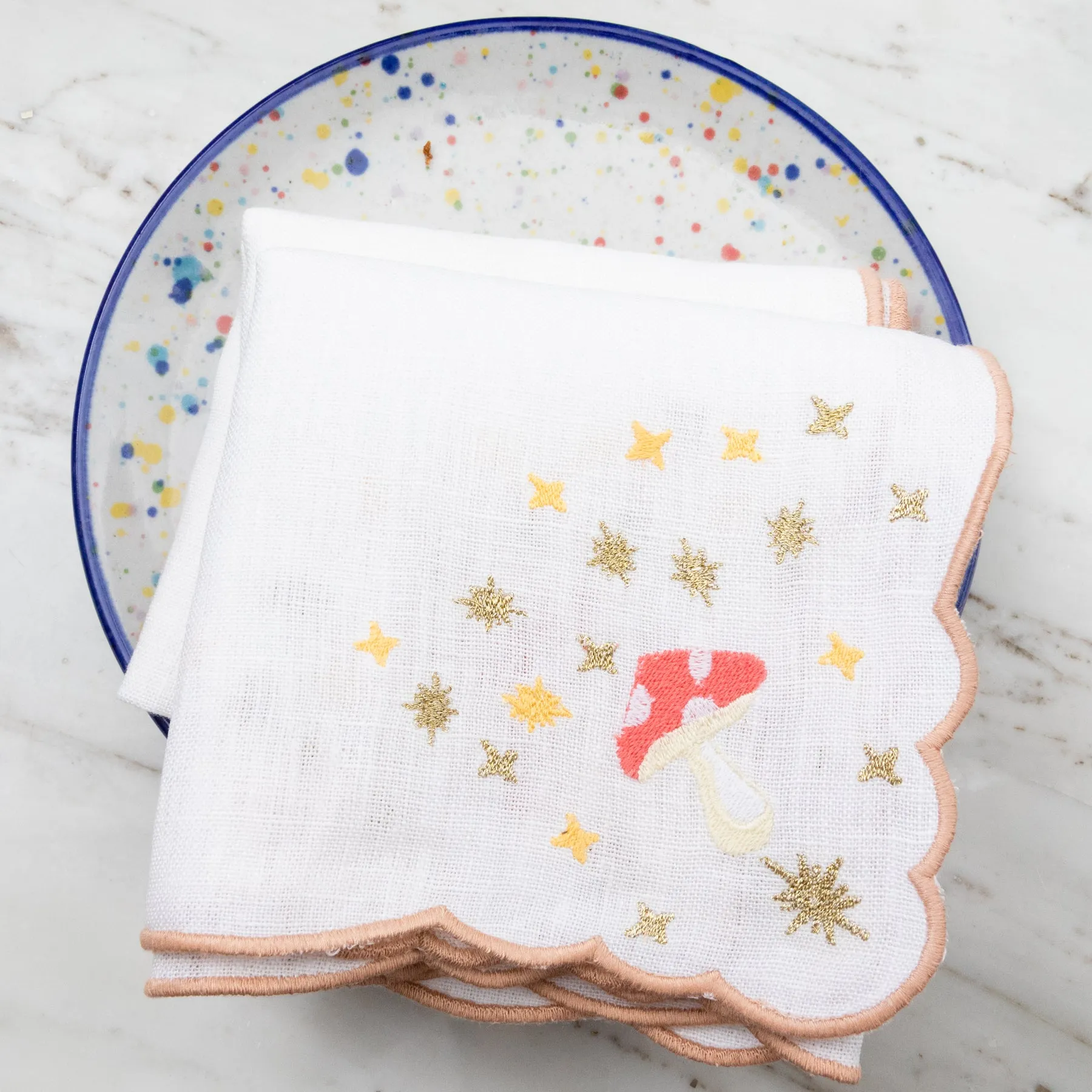 The Celestial Napkin, Set of 4 - Mushroom / Linen