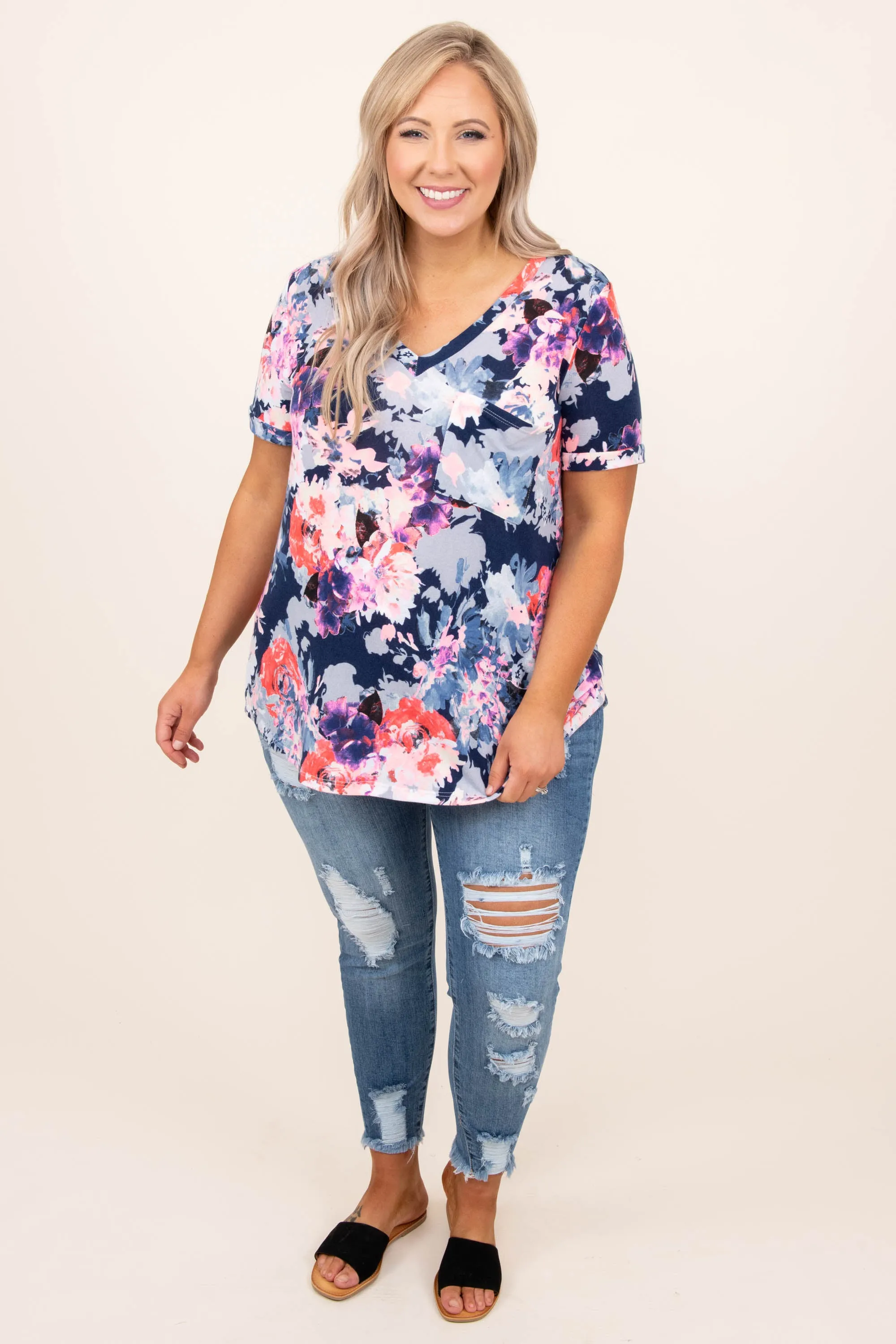 Theory Of Love Top, Navy