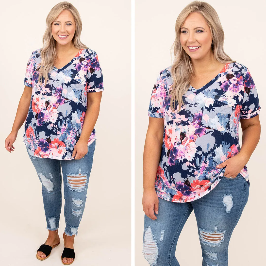 Theory Of Love Top, Navy