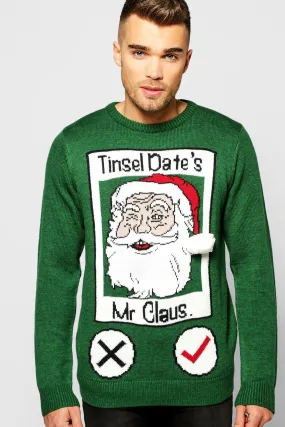 Tinsel Date Christmas Sweater