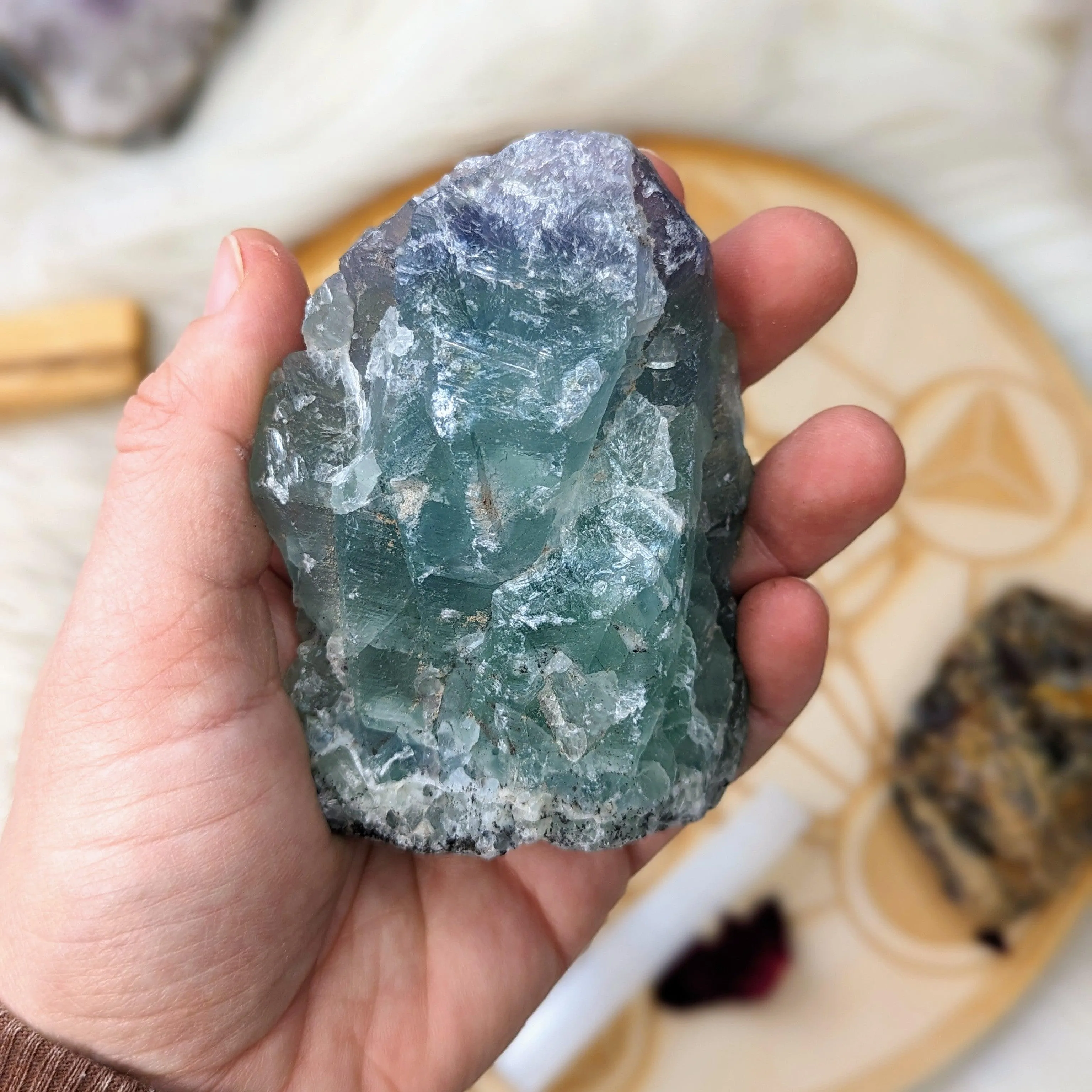 Top Grade Rough Rainbow Fluorite Specimen ~ Gorgeous Blue and Green Specimen from