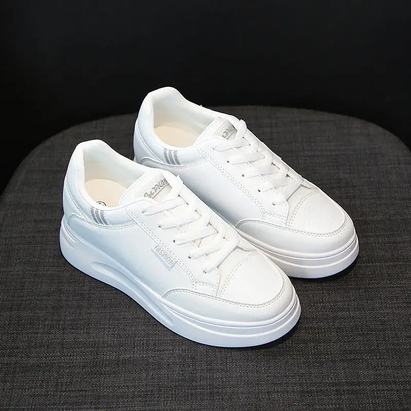 White versatile inner height women's shoes