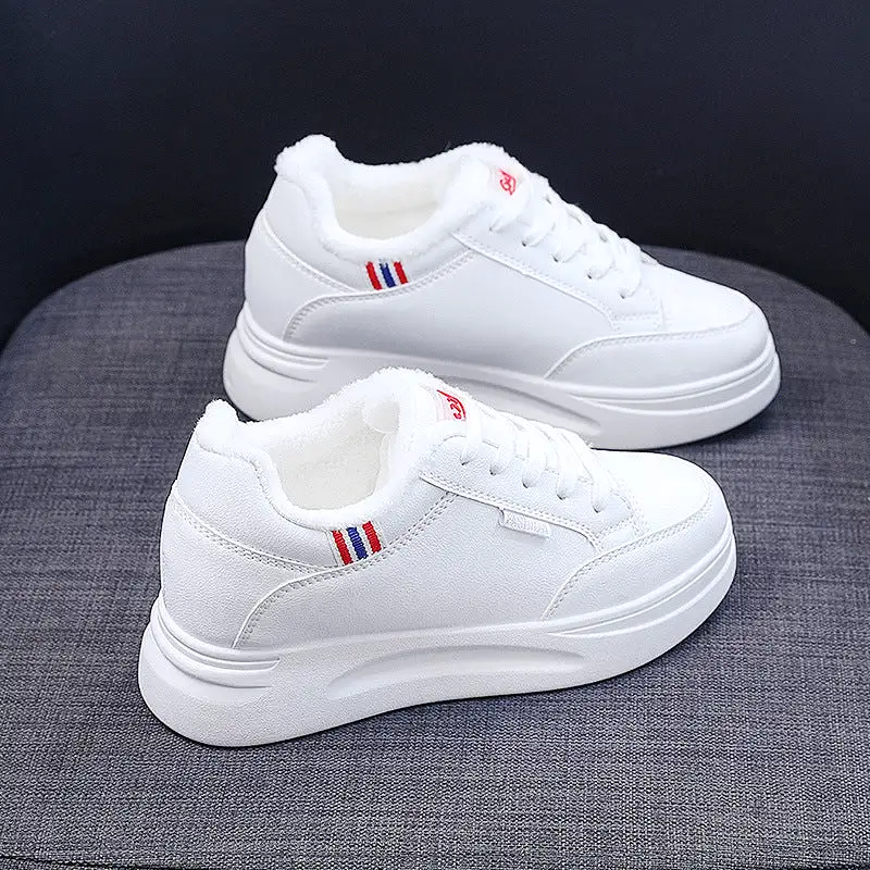 White versatile inner height women's shoes