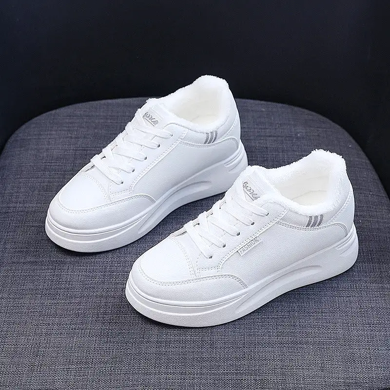 White versatile inner height women's shoes