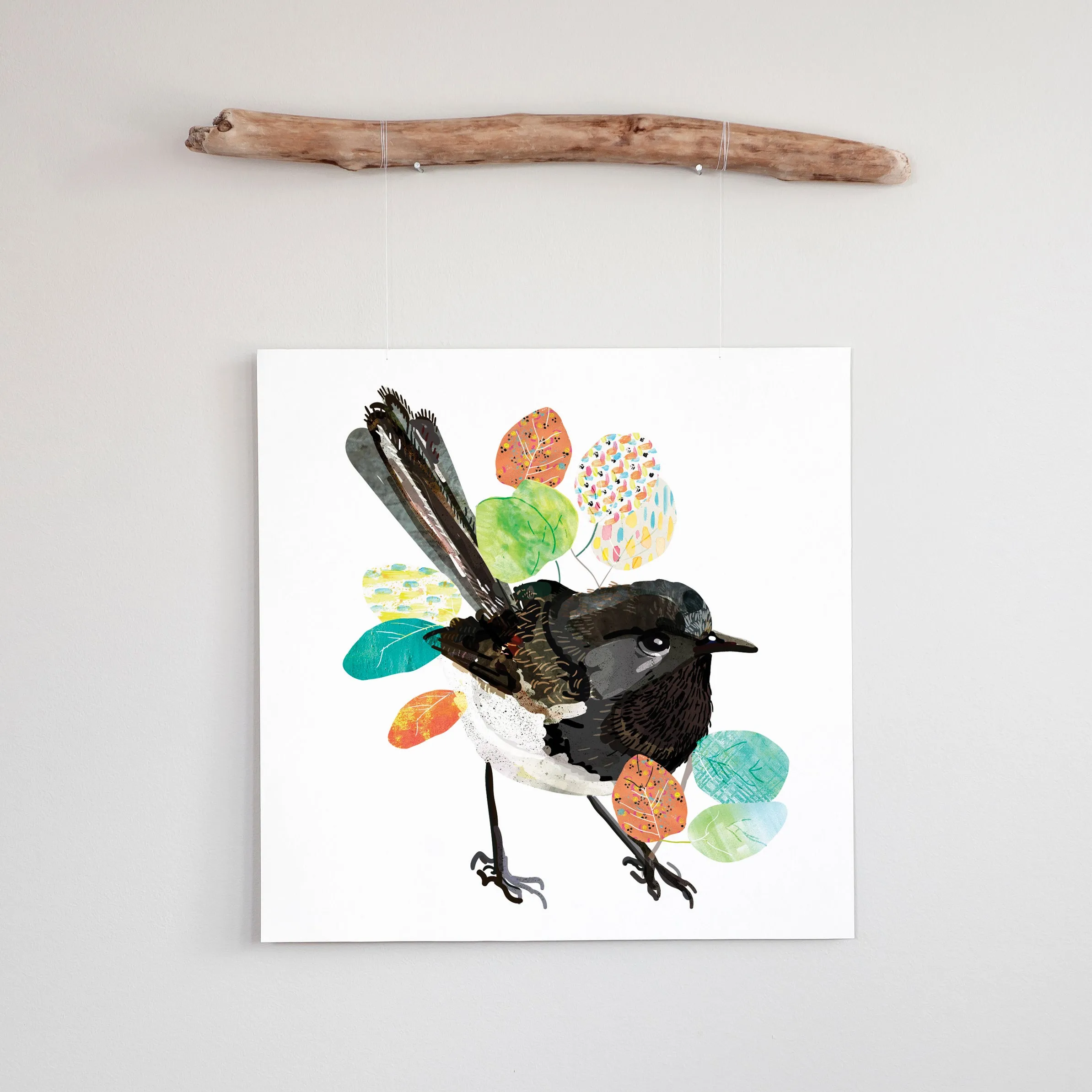 Willie Wagtail Art Print