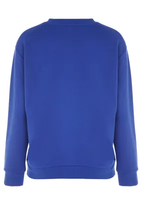 Womens Blue J'adore Slogan Sweatshirt