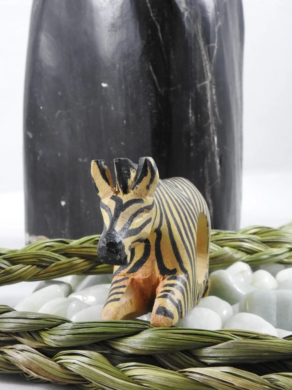 Wooden Carved Zebra Napkin Holders CLOSEOUT