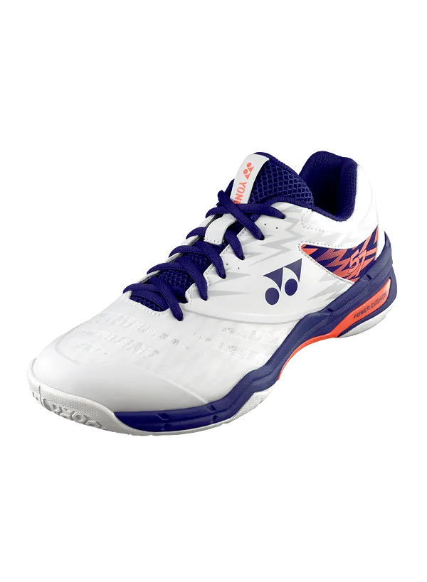 Yonex SHB 57 EX Badminton Shoes | White/Neon Orange