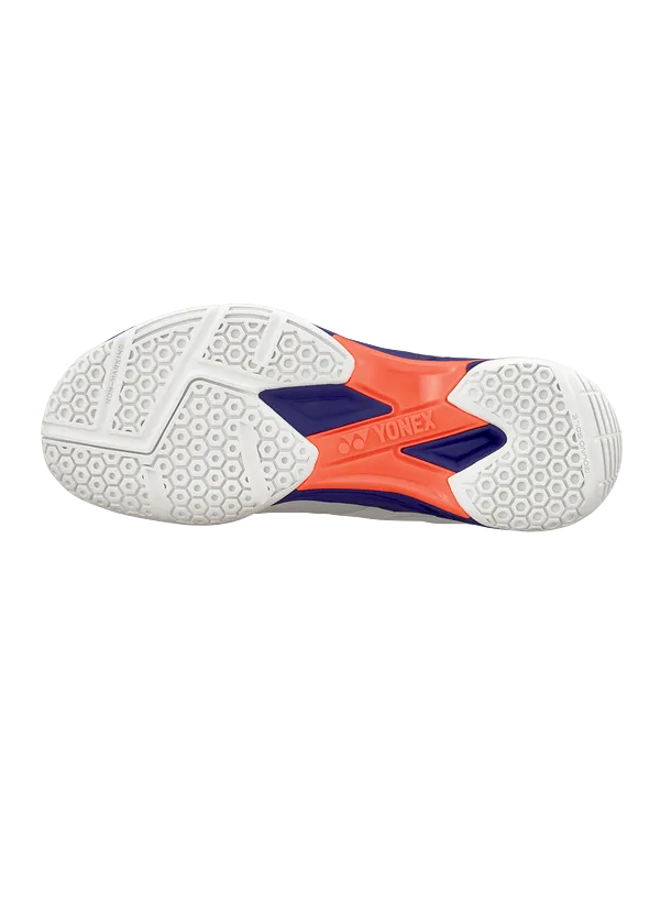 Yonex SHB 57 EX Badminton Shoes | White/Neon Orange