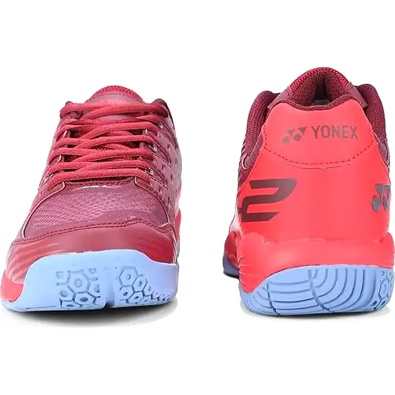 Yonex Tour Skill 2 Badminton Shoe - Cabernet/Flame Scarlet/Mountain Spring