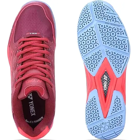 Yonex Tour Skill 2 Badminton Shoe - Cabernet/Flame Scarlet/Mountain Spring