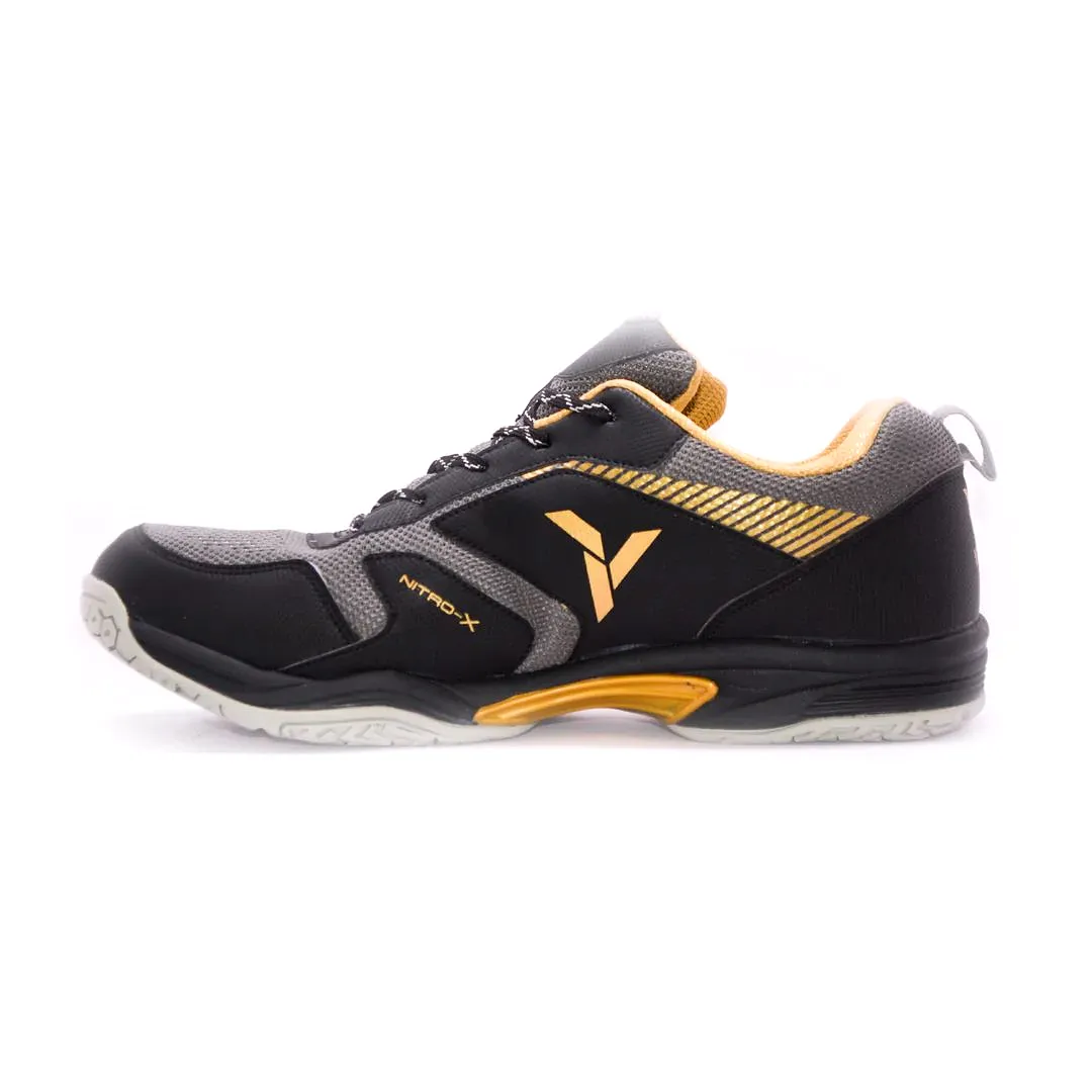 Young Nitro-X Badminton Shoe - Black/Gold