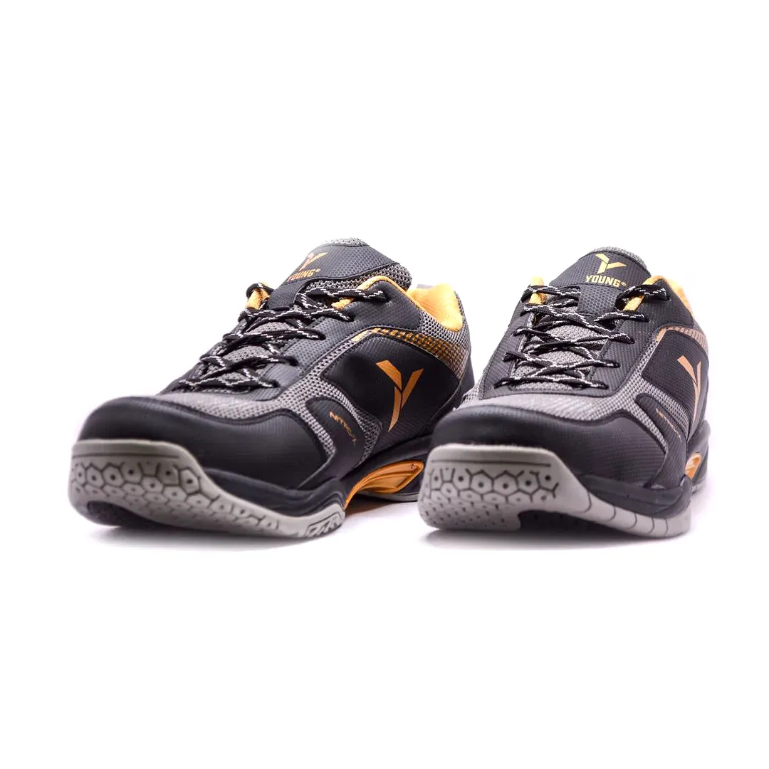 Young Nitro-X Badminton Shoe - Black/Gold