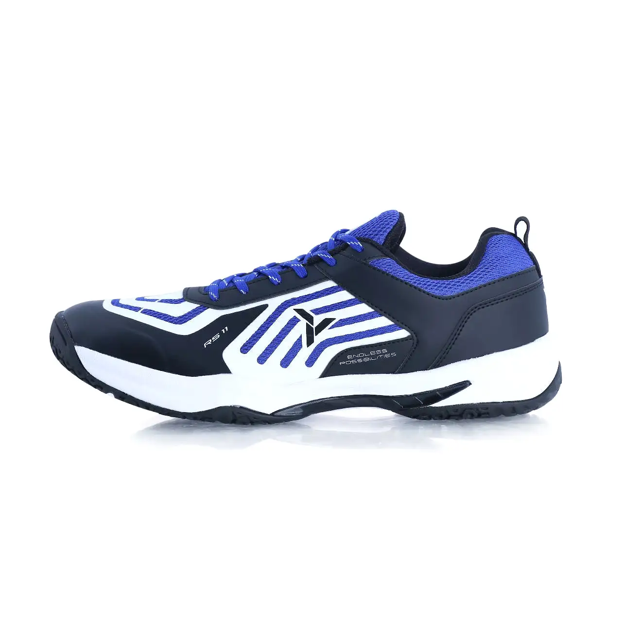 Young RS 11 Badminton Shoe - White/Blue/Black