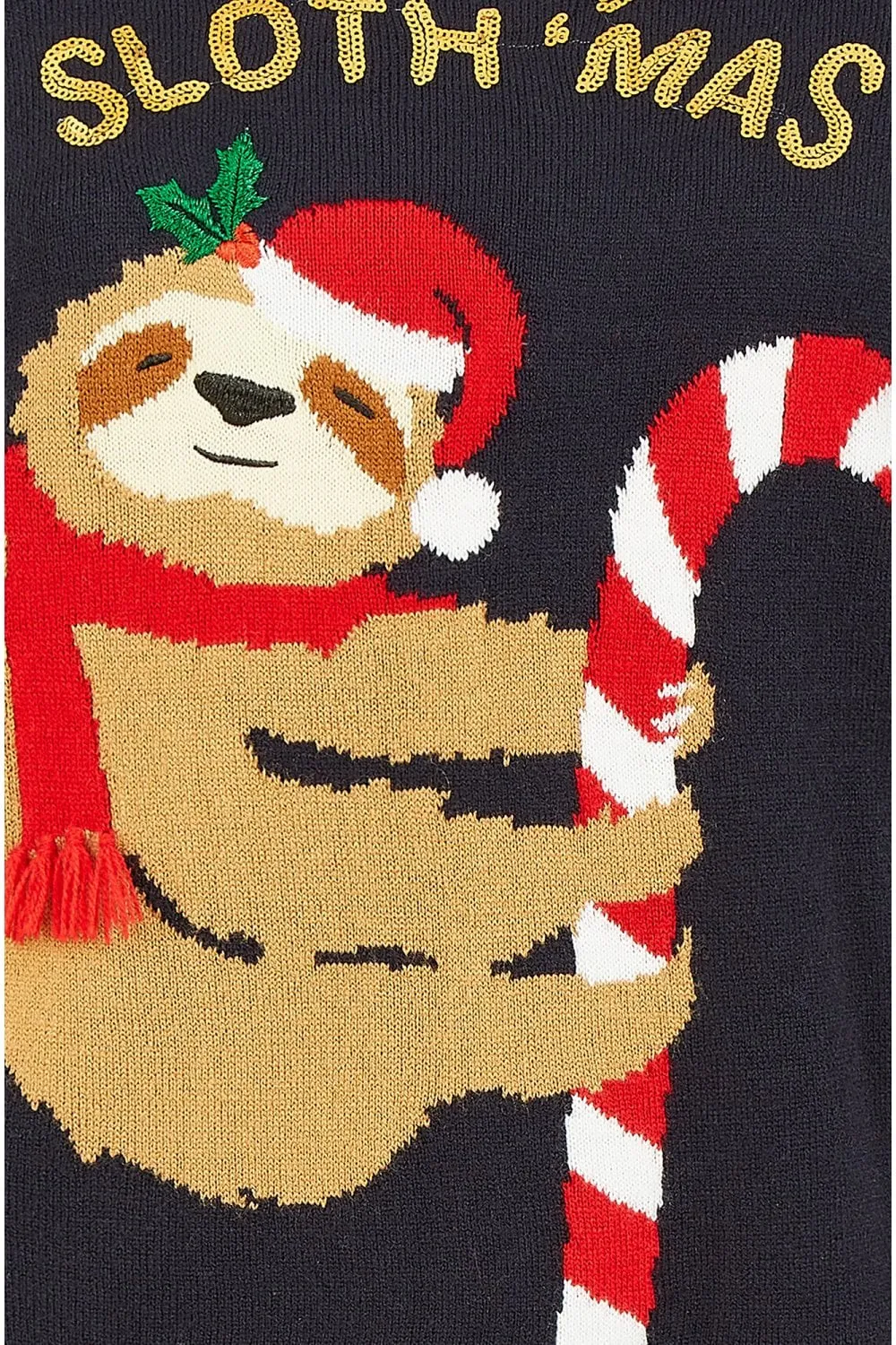 Yumi Navy Sloth Christmas Jumper