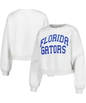 Zoozatz NCAA Florida Gators Core Chenille Cropped Pullover Sweatshirt